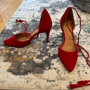 Halogen Red Pumps